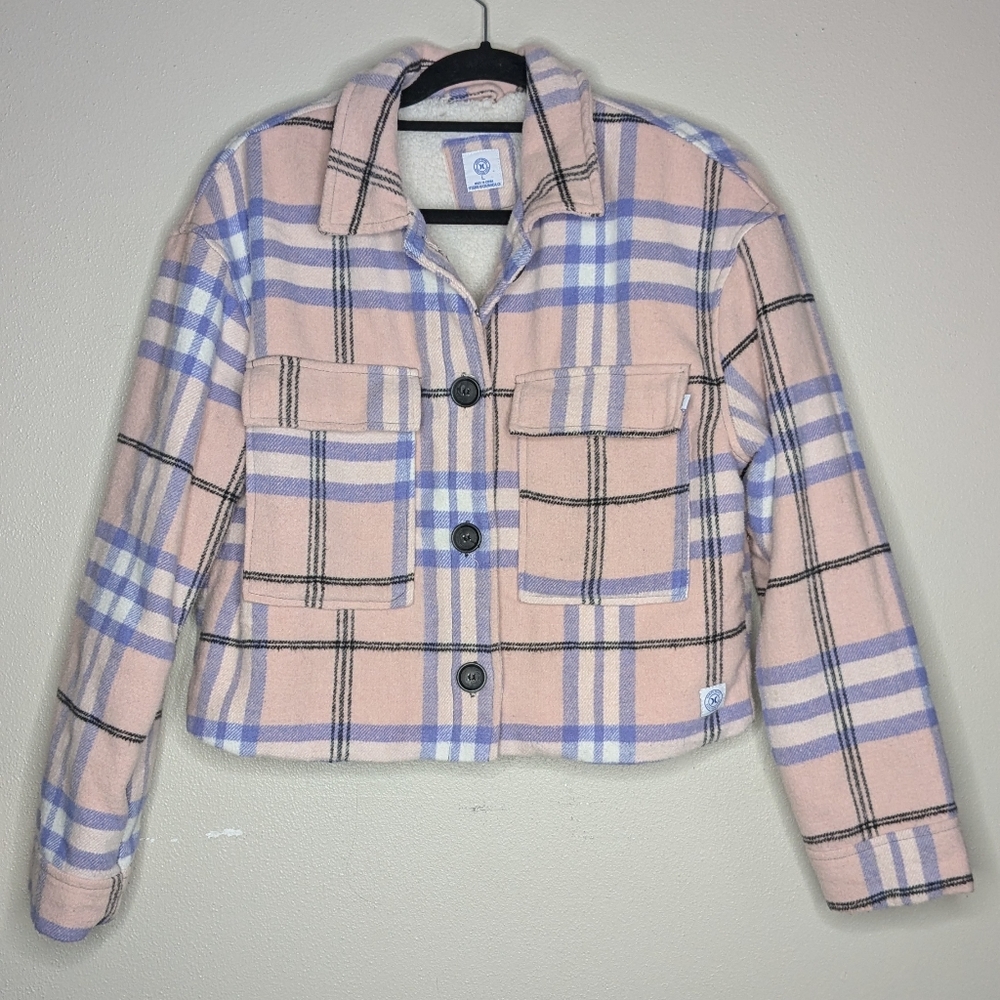 Hurley Plaid Cropped Shacket